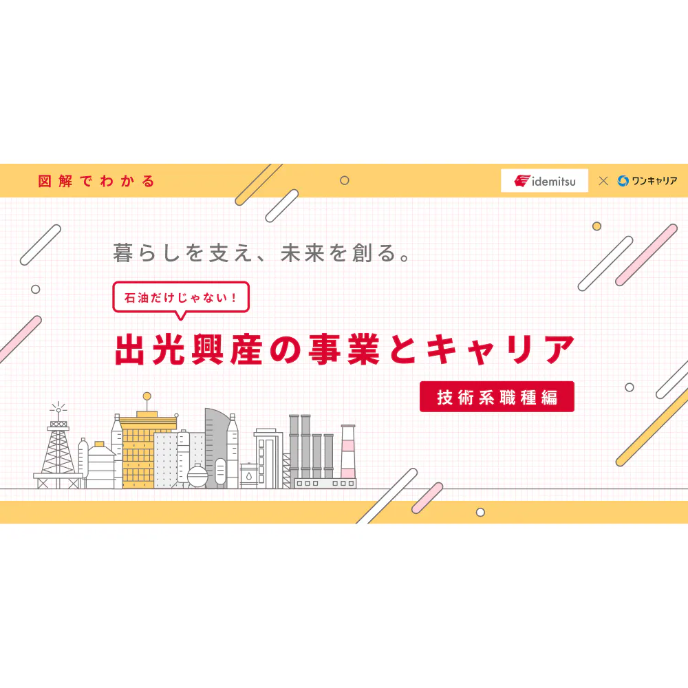 【図解でわかる】暮らしを支え、未来を創る。出光興産の事業とキャリア 技術系職種編