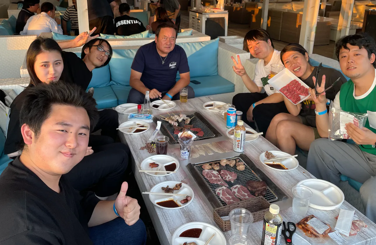 秋にはBBQも