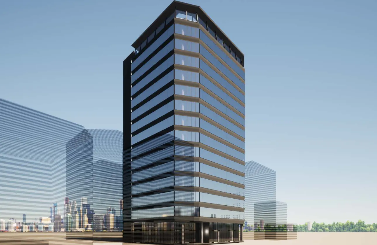 自社施工による14階建 新本社ビル建設中(2025年堂々完成)