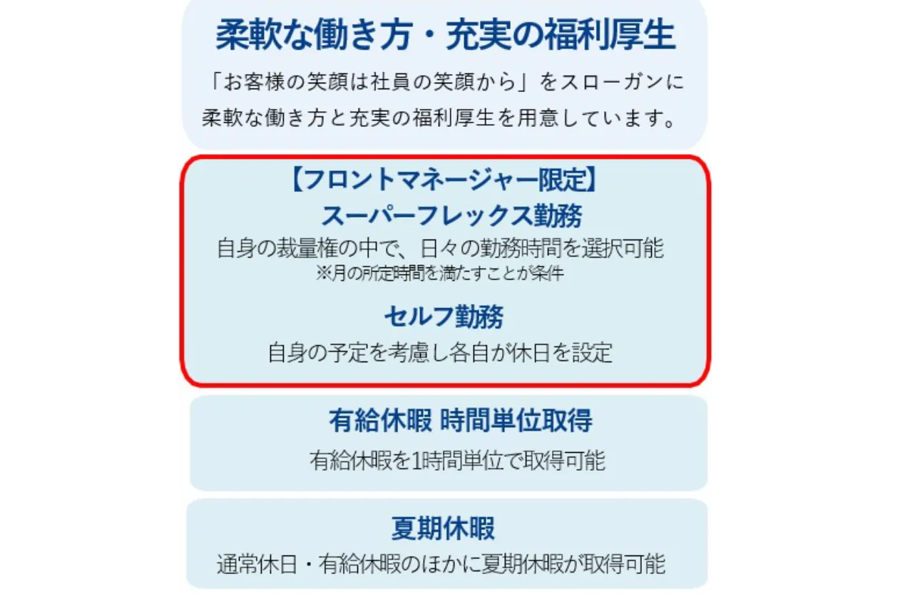 働き方・福利厚生のご紹介①