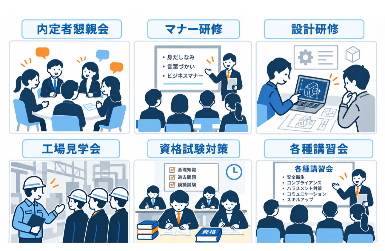 充実した6か月間の研修制度