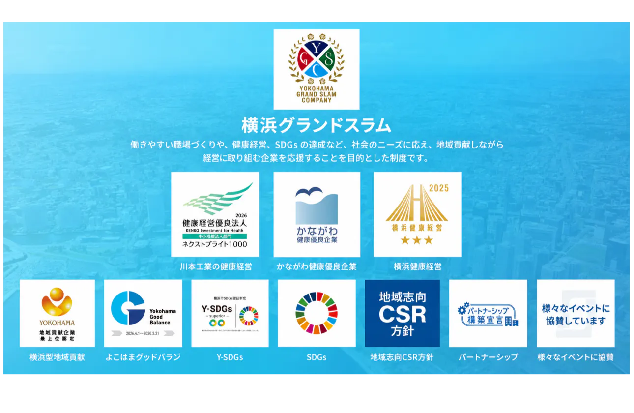 安心して働ける環境を証明する「横浜グランドスラム」