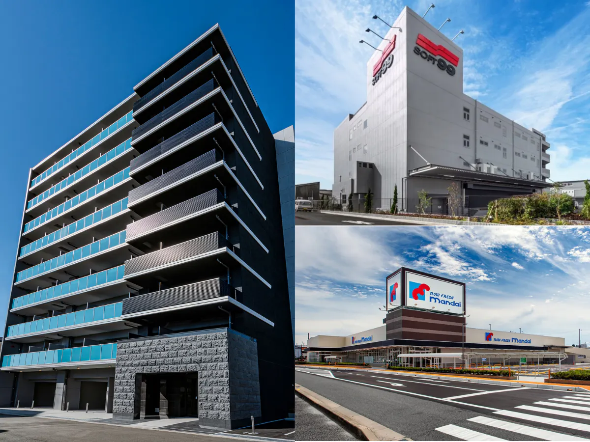 大阪府下を中心に、マンションや福祉医療施設・事務所ビル・店舗・倉庫など、鉄筋コンクリート造(RC造)・鉄骨造(S造)の建築を手がけています。