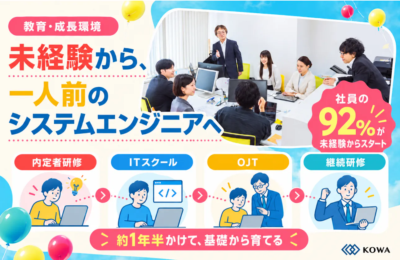 【成長環境】社員の92%が未経験からスタート。とにかく”育成”にこだわる
