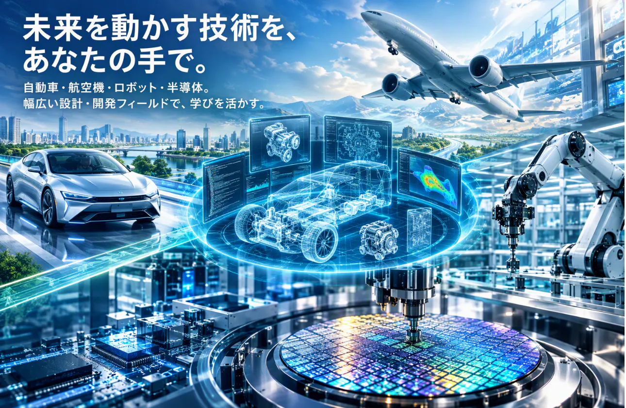 幅広い技術領域で設計・開発に携われる