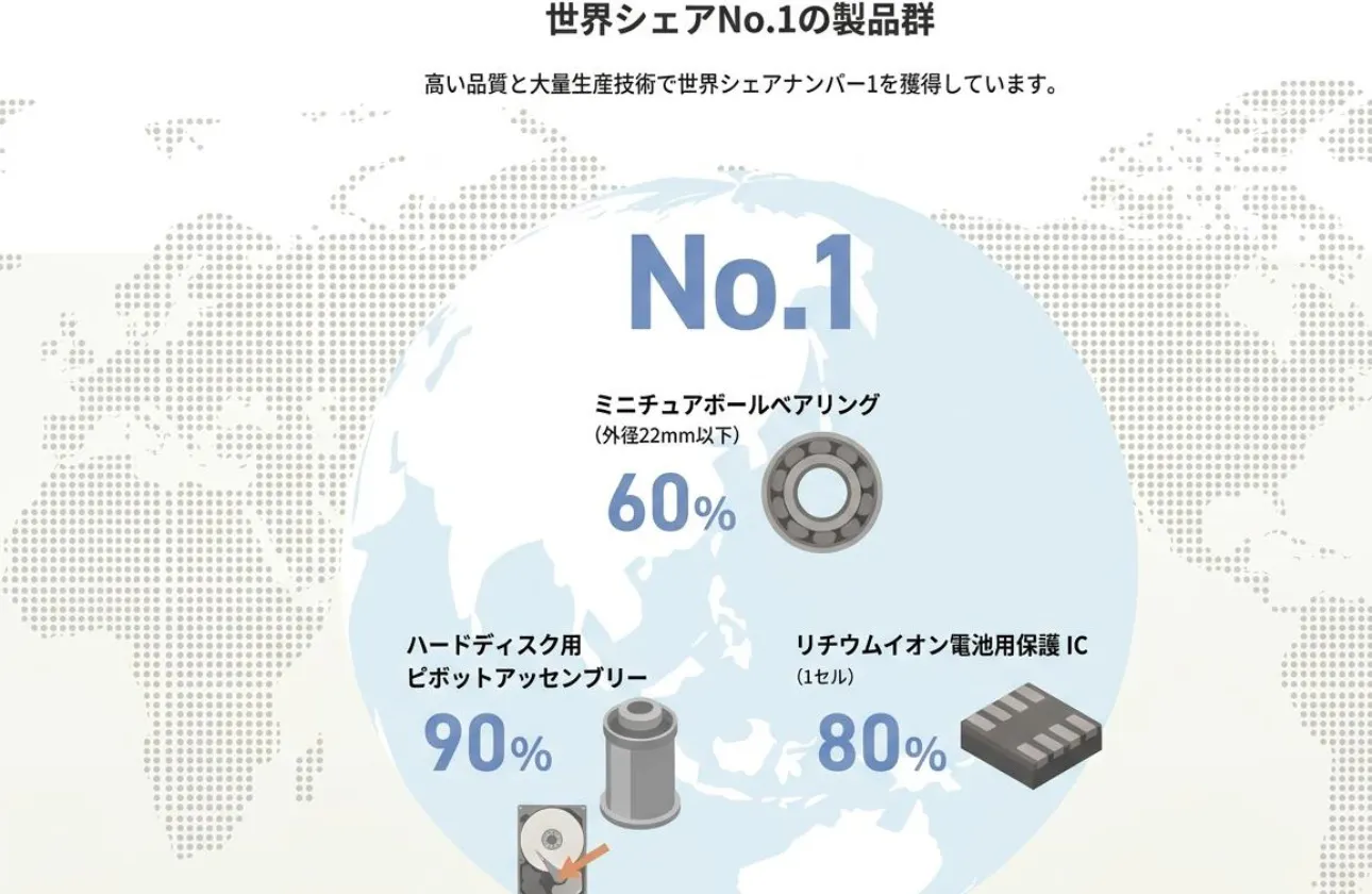 【技術力・世界シェアNo1】生活を支える、なくてはならない存在