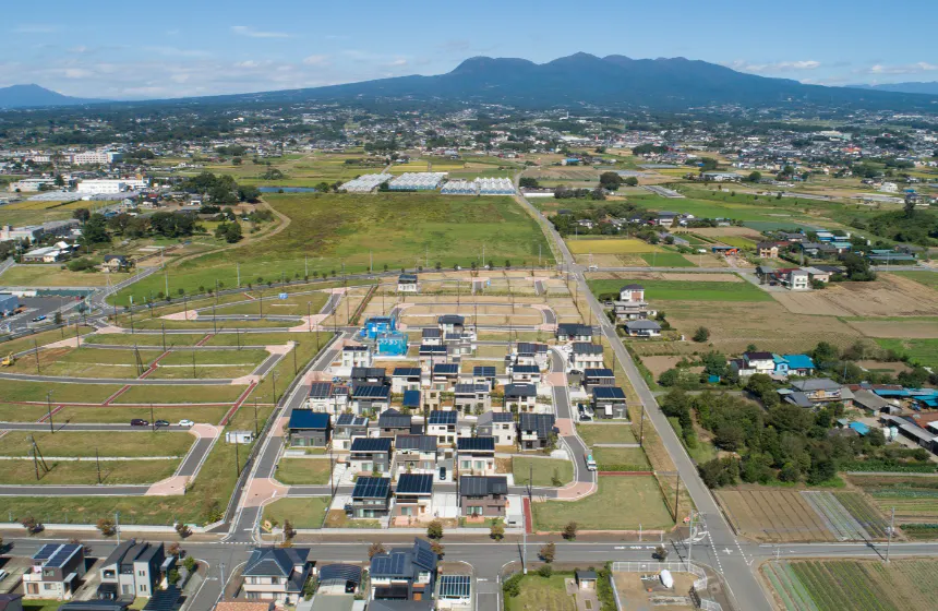 美しい街並みはもちろん、住民同士のコミュニティ形成、災害時でも安心・安全な暮らし、環境への配慮まで考えた街づくりを進めています。
