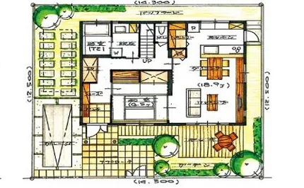 図面を描く営業職。家作りのプロデューサー。