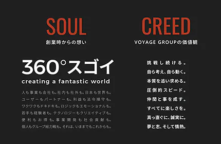 大切にしたい想いや価値観をグループで共有し、それぞれの領域で「スゴイ」を実現していく