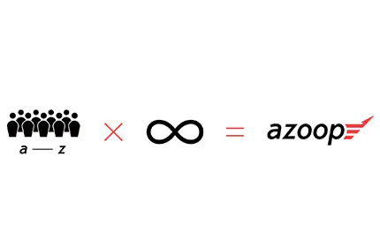 Azoopには、「すべて(A〜Z)の人々(People)の可能性を無限(∞)にする」という意志が込められています。