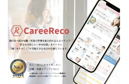 デジタルメディア事業:「友人・知人におすすめしたい転職・派遣メディアNo.1」CareeReco